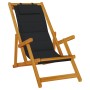 Sillas de playa plegables 2 pcs Negro Madera maciza de Acacia y Textileno de , Sillas de jardín - Ref: Foro24-3325140, Precio...