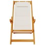 Folding beach chairs 2 units Light Gray Solid Acacia and Textilene Wood by , Garden chairs - Ref: Foro24-3325142, Price: 165,...