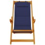 Klappbare Strandstühle 2 Stück Blau Massives Akazienholz und Textilene von , Gartenstühle - Ref: Foro24-3325143, Preis: 165,4...