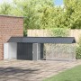Bird aviary with anthracite extension 112x442x141 cm steel by , Feet and bird cages - Ref: Foro24-3325145, Price: 517,38 €, D...