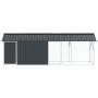 Bird aviary with anthracite extension 112x442x141 cm steel by , Feet and bird cages - Ref: Foro24-3325145, Price: 517,38 €, D...