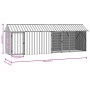 Bird aviary with anthracite extension 112x442x141 cm steel by , Feet and bird cages - Ref: Foro24-3325145, Price: 517,38 €, D...