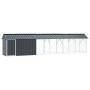 Vogelvoliere mit anthrazitfarbener Verlängerung 112x640x141 cm Stahl von , Füße und Vogelkäfige - Ref: Foro24-3325146, Preis:...