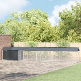Aviary for birds with extension Anthracite 112x838x141 cm Steel by , Feet and bird cages - Ref: Foro24-3325147, Price: 903,40...