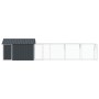 Aviary for birds with extension Anthracite 112x619x141 cm Steel by , Feet and bird cages - Ref: Foro24-3325149, Price: 513,86...