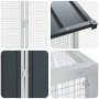 Aviary for birds with extension Anthracite 112x619x141 cm Steel by , Feet and bird cages - Ref: Foro24-3325149, Price: 513,86...