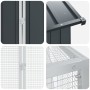 Aviary for Birds with Anthracite Extension 210x619x247 cm Steel by , Feet and bird cages - Ref: Foro24-3325157, Price: 1,00 €...