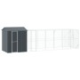 Bird aviary with anthracite extension 210x817x247 cm steel by , Feet and bird cages - Ref: Foro24-3325158, Price: 1,00 €, Dis...