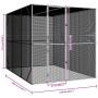 Anthracite bird aviary 302x206x214 cm made of Steel by , Feet and bird cages - Ref: Foro24-3325161, Price: 387,39 €, Discount: %