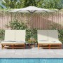 Doppel-Chaiselongue mit Rädern und Kissen aus massivem Akazienholz von , Liegen - Ref: Foro24-3325188, Preis: 417,63 €, Rabat...