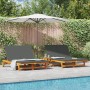 Doppel-Sonnensofa mit Rädern und Kissen aus Akazienholz von , Liegen - Ref: Foro24-3325189, Preis: 426,36 €, Rabatt: %