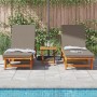 Sonnenliegen 2 Stück mit Rädern und Kissen aus Akazienholz von , Liegen - Ref: Foro24-3325197, Preis: 425,15 €, Rabatt: %