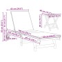 2 long chairs with wheels and table with acacia wood cushion by , Loungers - Ref: Foro24-3325207, Price: 388,69 €, Discount: %