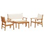 4-Piece Garden Sofa Set with Solid Acacia Wood Cushions by , Outdoor sofas - Ref: Foro24-3325227, Price: 361,16 €, Discount: %