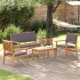 4-Piece Garden Sofa Set with Solid Acacia Wood Cushions by , Outdoor sofas - Ref: Foro24-3325228, Price: 359,66 €, Discount: %