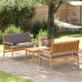 3-Piece Garden Sofa Set with Solid Acacia Wood Cushions by , Outdoor sofas - Ref: Foro24-3325230, Price: 345,19 €, Discount: %