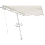 Cremefarbene einziehbare manuelle Fußmarkise 350 x 250 cm von vidaXL, Markisen - Ref: Foro24-3069517, Preis: 522,94 €, Rabatt: %