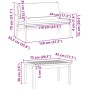 3-Piece Garden Sofa Set with Solid Acacia Wood Cushions by , Outdoor sofas - Ref: Foro24-3325230, Price: 345,19 €, Discount: %