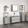 3-teiliges Badezimmermöbel-Set in Sonoma Grau aus handgefertigtem Holz von , Badezimmerwaschtische - Ref: Foro24-3328362, Pre...