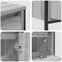 3-teiliges Badezimmermöbel-Set in Sonoma Grau aus handgefertigtem Holz von , Badezimmerwaschtische - Ref: Foro24-3328362, Pre...