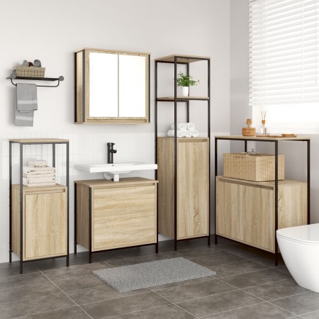 5-Piece Bathroom Furniture Set in Sonoma Oak Engineered Wood by , Bathroom furniture - Ref: Foro24-3328370, Price: 308,30 €, ...