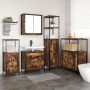 5-teiliges Badmöbel-Set aus geräucherter Eiche mit abgeleitetem Holz von , Badezimmermöbel - Ref: Foro24-3328371, Preis: 307,...
