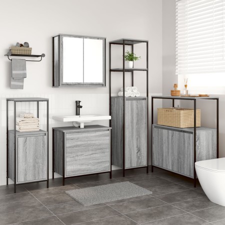 Conjunto de Muebles para Baño de 5 Piezas en Gris Sonoma de Madera de , Muebles de baño - Ref: Foro24-3328372, Precio: 316,61...