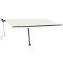 Toldo manual retráctil con LED color crema 400x350 cm by vidaXL, Awnings - Ref: Foro24-3069822, Price: 535,26 €, Discount: %