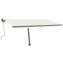 Toldo manual retráctil con LED color crema 400x350 cm by vidaXL, Awnings - Ref: Foro24-3069822, Price: 534,69 €, Discount: %