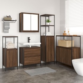 Conjunto de Muebles de Baño de 5 Piezas de en Madera de Roble Marrón de , Muebles de baño - Ref: Foro24-3328373, Precio: 317,...