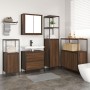 5-teiliges Badmöbel-Set aus braunem Eichenholz von , Badezimmermöbel - Ref: Foro24-3328373, Preis: 317,30 €, Rabatt: %