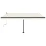 Toldo manual retráctil con LED color crema 400x350 cm by vidaXL, Awnings - Ref: Foro24-3069822, Price: 535,26 €, Discount: %