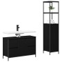 2-teiliges Badmöbel-Set aus schwarzem Eichenholz von , Badezimmerwaschtische - Ref: Foro24-3328374, Preis: 171,87 €, Rabatt: %