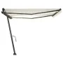Toldo manual retráctil con LED color crema 400x350 cm by vidaXL, Awnings - Ref: Foro24-3069822, Price: 535,26 €, Discount: %