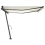 Toldo manual retráctil con LED color crema 400x350 cm by vidaXL, Awnings - Ref: Foro24-3069822, Price: 534,69 €, Discount: %