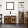 Juego de Muebles de Baño de 2 Piezas de en Madera Ingenierizada de Roble Ahumado de , Tocadores de baño - Ref: Foro24-3328376...
