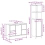 2-teiliges Badmöbel-Set aus geräuchertem Eichenholz von , Badezimmerwaschtische - Ref: Foro24-3328376, Preis: 160,88 €, Rabat...