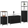 3-teiliges Badmöbel-Set - Holzwerkstoff in Eiche schwarz von , Badezimmerwaschtische - Ref: Foro24-3328379, Preis: 220,56 €, ...