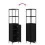 3-teiliges Badmöbel-Set - Holzwerkstoff in Eiche schwarz von , Badezimmerwaschtische - Ref: Foro24-3328379, Preis: 220,56 €, ...