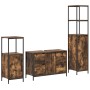 3-teiliges Badmöbel-Set aus Holz aus geräucherter Eiche von , Badezimmerwaschtische - Ref: Foro24-3328381, Preis: 207,26 €, R...