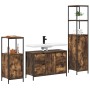 3-teiliges Badmöbel-Set aus Holz aus geräucherter Eiche von , Badezimmerwaschtische - Ref: Foro24-3328381, Preis: 207,26 €, R...