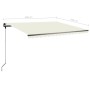 Toldo manual retráctil con LED color crema 400x350 cm by vidaXL, Awnings - Ref: Foro24-3069822, Price: 534,69 €, Discount: %