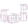 3-teiliges Badmöbel-Set aus Holz Sonoma Grau von , Badezimmerwaschtische - Ref: Foro24-3328382, Preis: 213,86 €, Rabatt: %