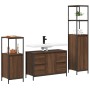 3-teiliges Badmöbel-Set - Braune Eiche Crafted Wood von , Badezimmerwaschtische - Ref: Foro24-3328383, Preis: 214,45 €, Rabat...