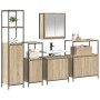 Conjunto de Muebles de Baño de 5 Piezas en Madera Elaborada de