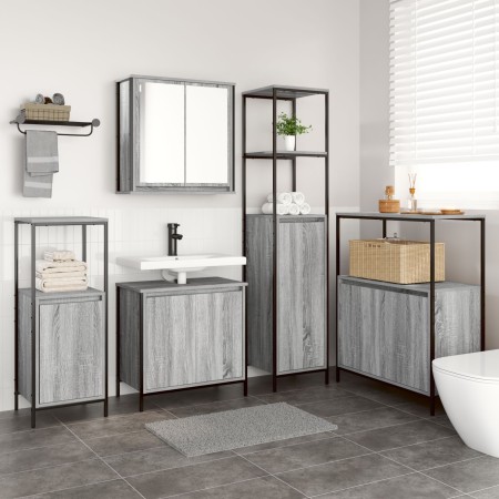 5-teiliges Badmöbel-Set aus Holz Sonoma Grau von , Badezimmerwaschtische - Ref: Foro24-3328387, Preis: 309,86 €, Rabatt: %