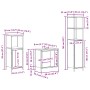 Mobiliario de Baño de 3 Piezas Roble Negro Madera Elaborada de , Tocadores de baño - Ref: Foro24-3328394, Precio: 180,05 €, D...