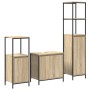 3-Piece Sonoma Oak Engineered Wood Bathroom Furniture Set by , bathroom vanities - Ref: Foro24-3328395, Price: 169,15 €, Disc...