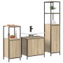 3-Piece Sonoma Oak Engineered Wood Bathroom Furniture Set by , bathroom vanities - Ref: Foro24-3328395, Price: 169,15 €, Disc...