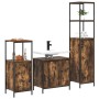 3-teiliges Badmöbel-Set aus geräucherter Eiche - Verbundholz von , Badezimmerwaschtische - Ref: Foro24-3328396, Preis: 167,43...